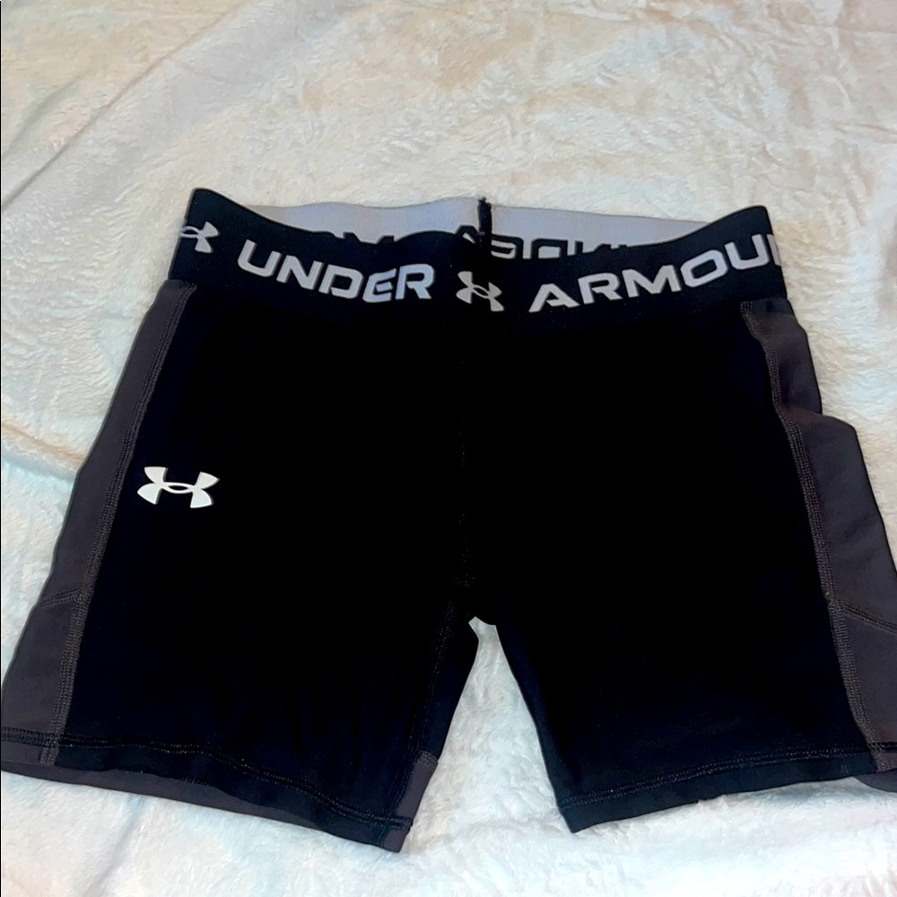 Under Armour Black and Gray Performance Shorts